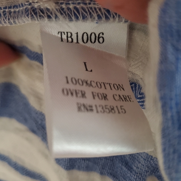 Stylebook Duster L denim blue and while - Picture 6 of 7